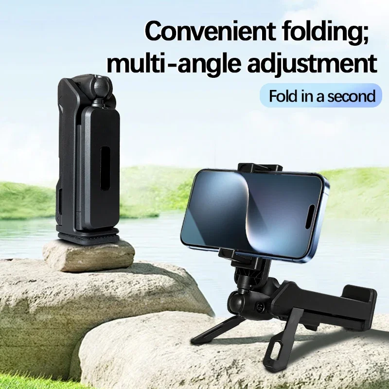 Soporte de viaje portátil para teléfonos móviles, soporte multifuncional para personas perezosas, soporte plegable con Clip de escritorio giratorio de 360 grados - imagen 4