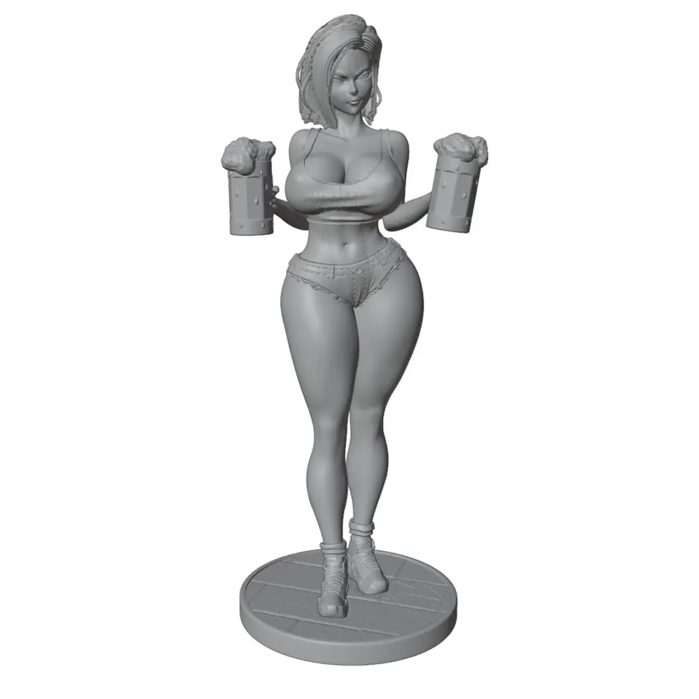 Figura miniatura Camarera con dos Cervezas - imagen 2