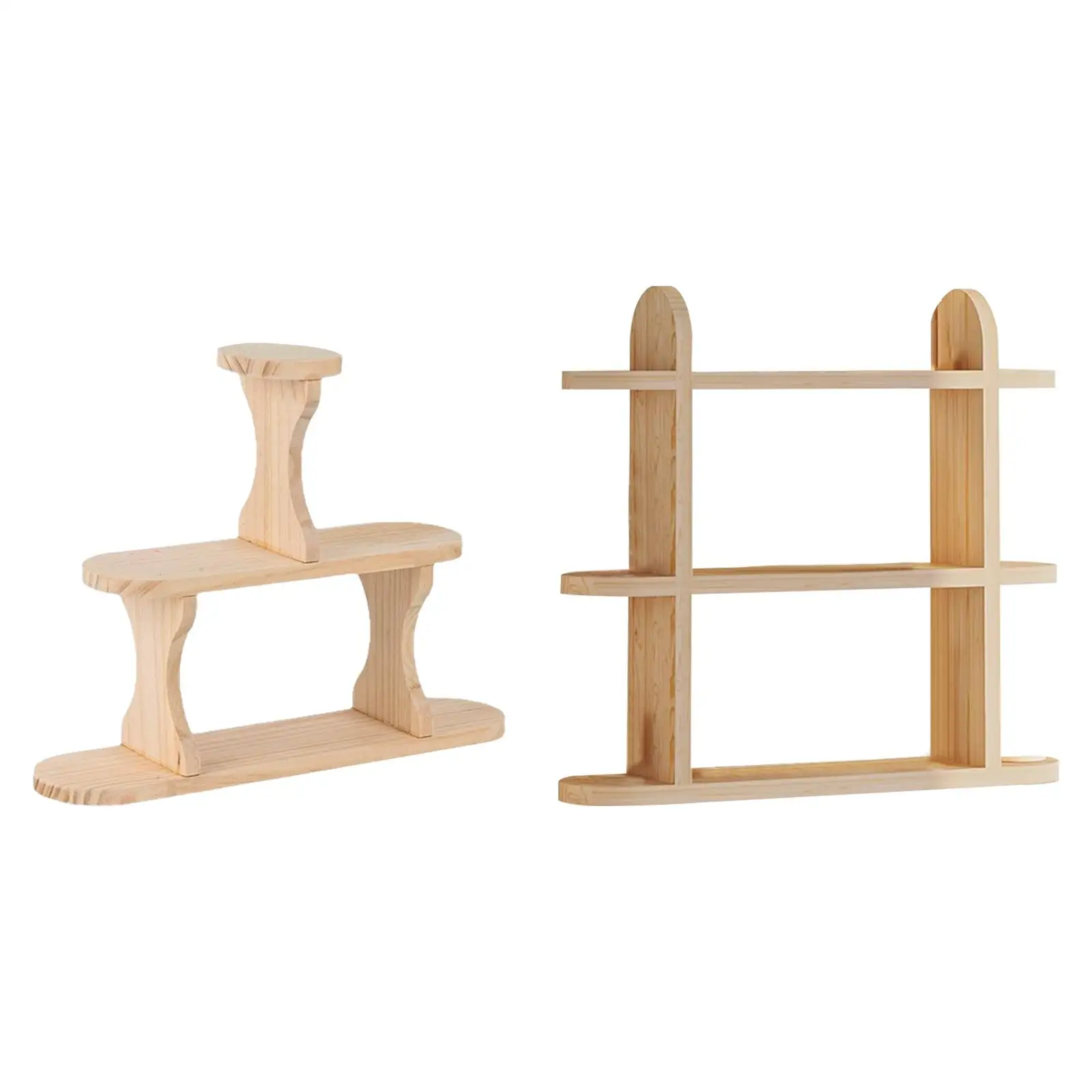 Wooden Desktop Plant Stand Hobbies Models Collections Displaying Decorative Home Office Balcony Multifunctional Display Stand