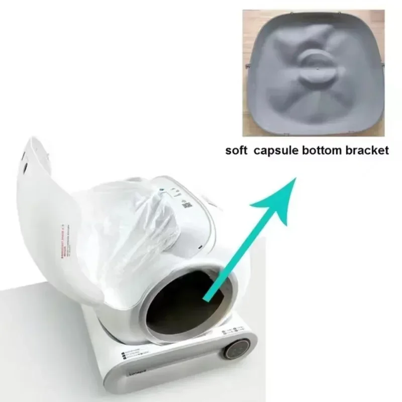 Uso para TONEPIE, caja de arena automática para gatos, accesorios, contenedor, puerta, cápsula inferior, filtro de pantalla de ventilación, bolsa de basura de malla, bandeja de arena - imagen 3