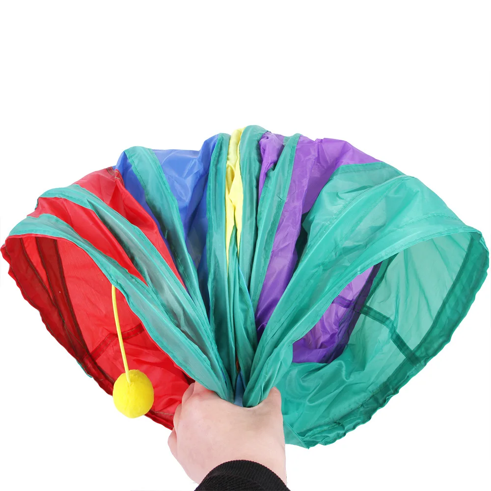 Túnel plegable para gatos, juguete divertido interactivo para entrenamiento de mascotas, tubo de juego para cachorros, gatitos y conejos - imagen 3
