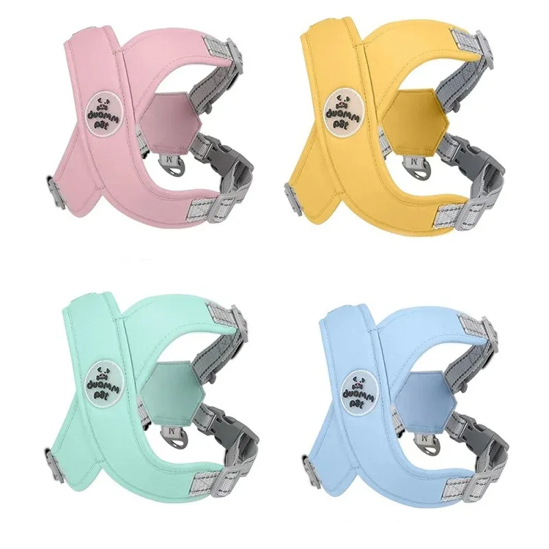 Conjunto de chaleco con arnés para perros en forma de X, arnés para perros pequeños Meidum, correa reflectante para cachorros y gatos, correas para el pecho, arneses de malla transpirable - imagen 4