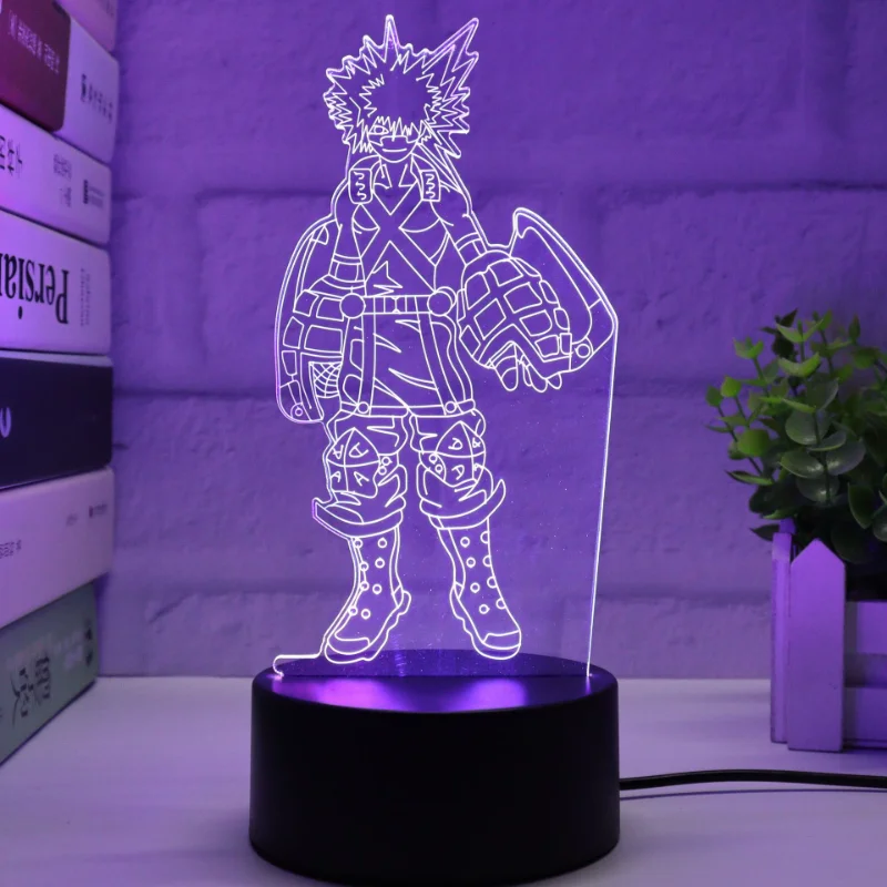 Lámpara LED Kawaii Bakugou – Luz nocturna de acrílico - imagen 5
