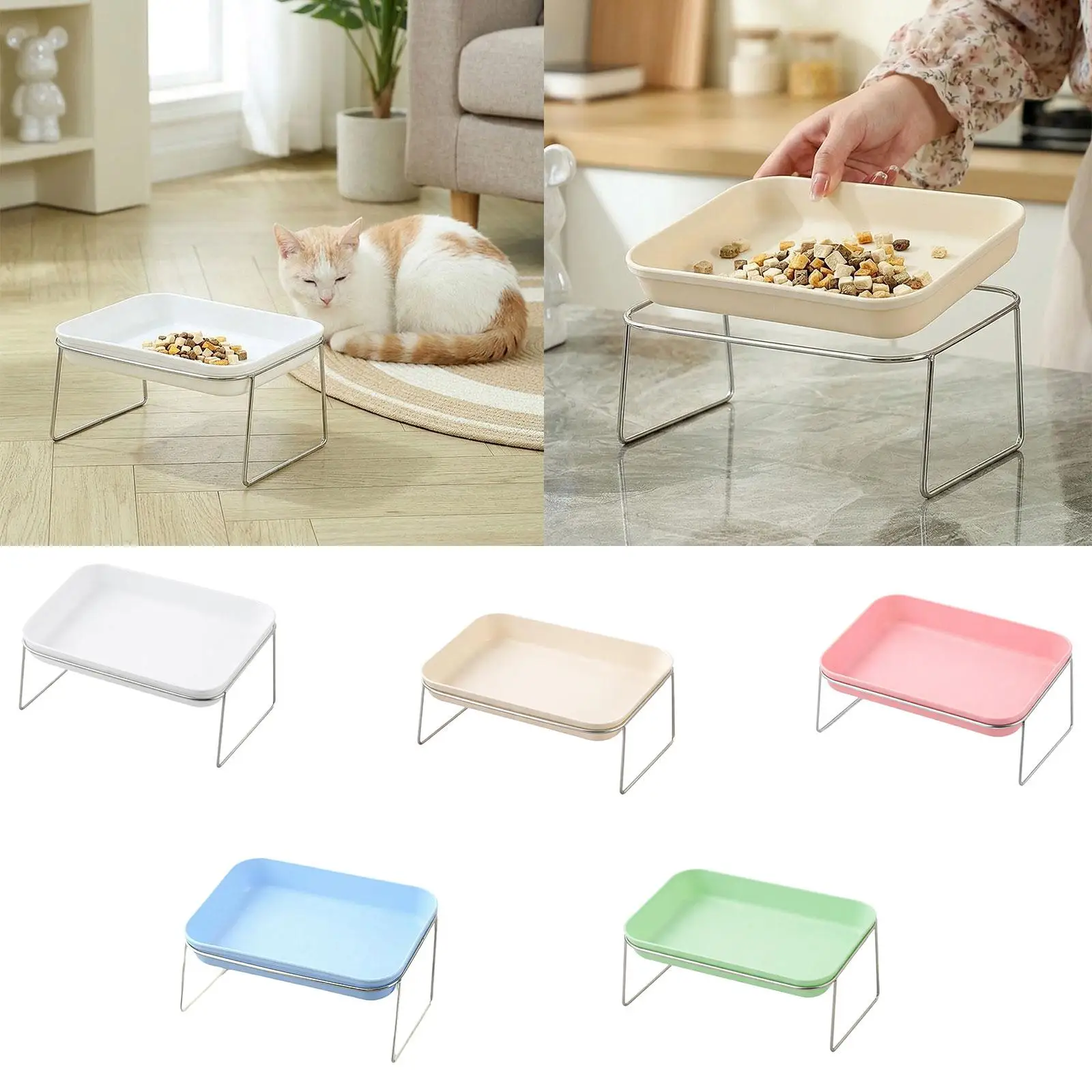 Comedero elevado de acero inoxidable para perros adultos y cachorros - imagen 4
