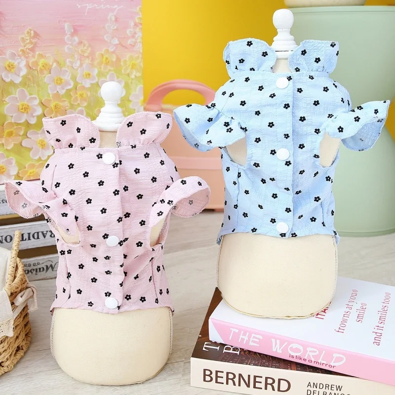 Camisa a cuadros para perros con lazo y volantes - imagen 5
