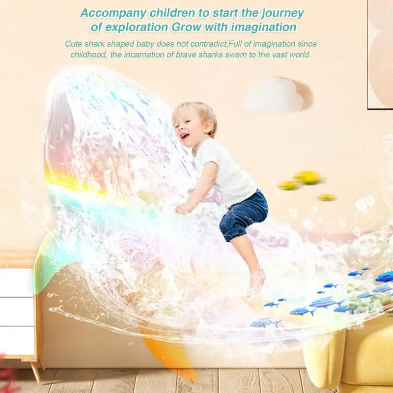 Piscina inflable para niños, piscina infantil para patio trasero con toldo parasol, piscina de agua exterior, piscina de tiburón - imagen 2