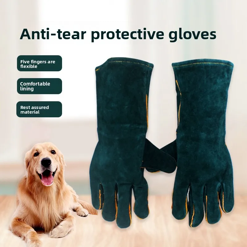 Guantes anti-mordida impermeables para reptiles grandes
