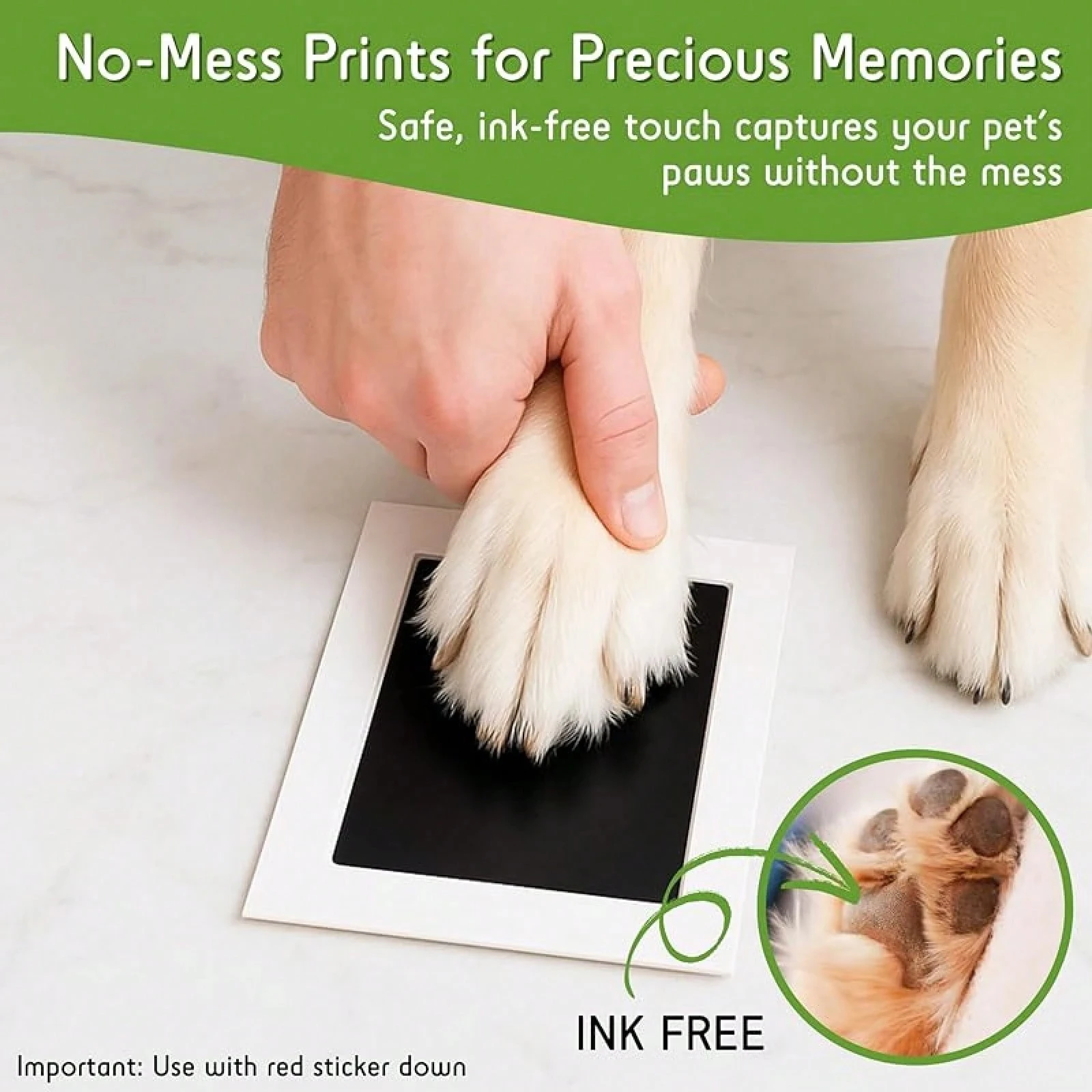 Paw Print Kit - Perfect For Preserving Your Dog's Footprints, Inkless Pet Paw Print Pad, Ideal For Newborn Baby Handprint And Fo - imagen 5
