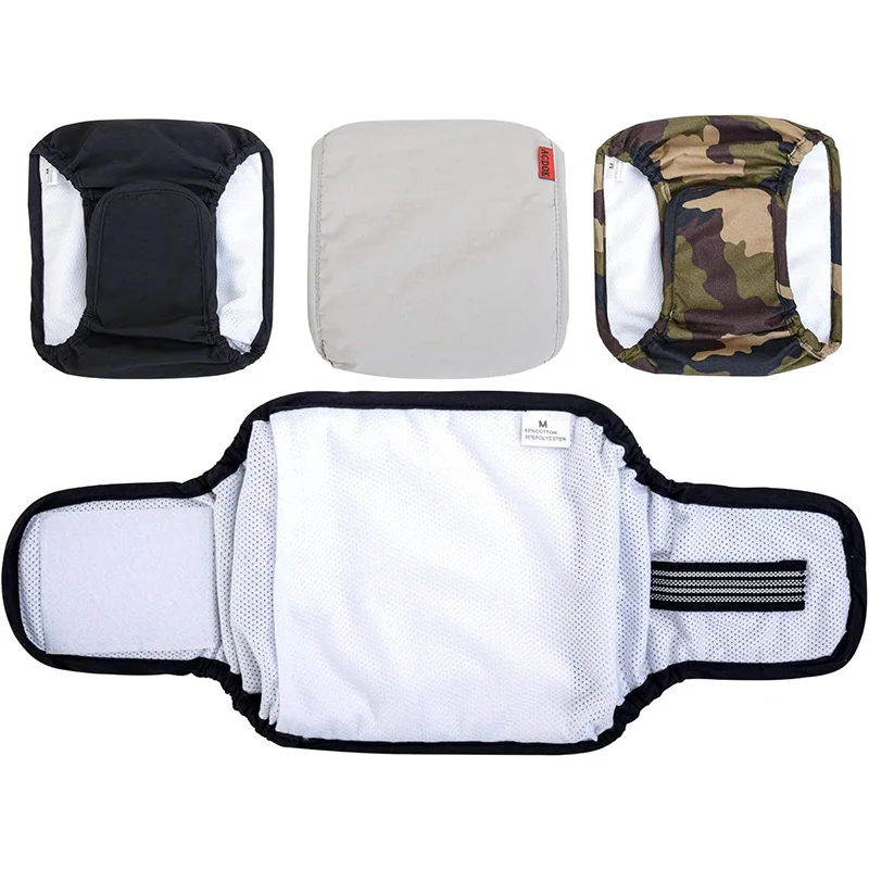 Bandas para el vientre para perros, pañales para perros masculinos, banda para el vientre lavable para perros masculinos, envolturas para el vientre para perros masculinos reutilizables y cómodas para cachorros - imagen 2