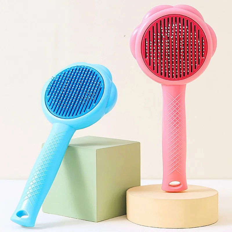 Dog Brush Self Cleaning Cat Brush Automatic Dogs Comb One Button Pet Hair Remover Dog Grooming Massage Cat Brushes Pet Products - imagen 3