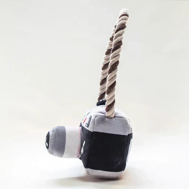 Cámara con nudo para perro, juguete para mascotas, juguete de peluche con nudo, cámara de peluche, cepillo de dientes para perros, juguetes para perros pequeños, juguetes para cachorros, accesorios para perros - imagen 3