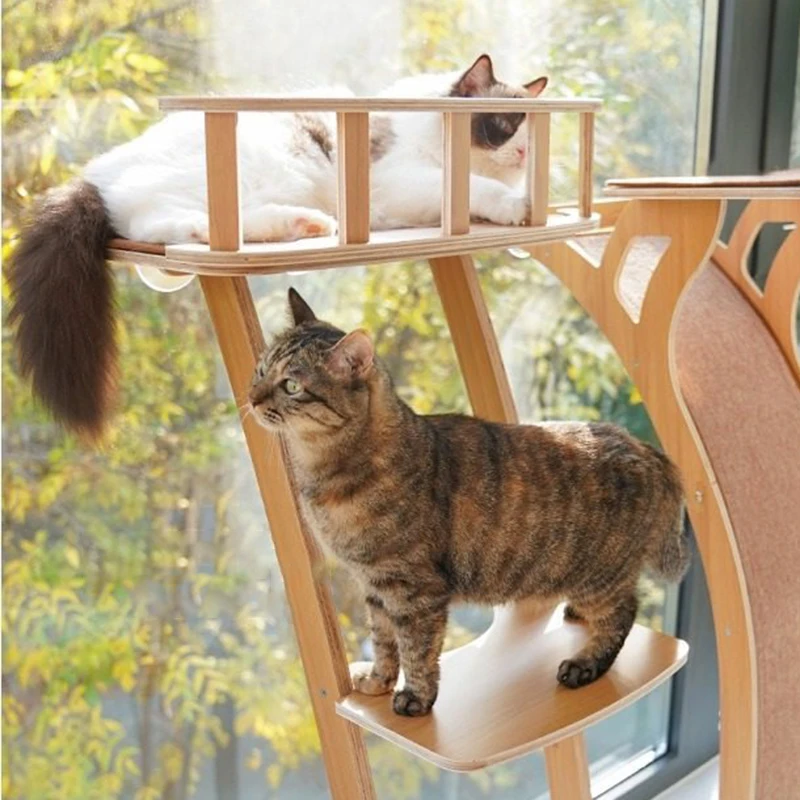Árbol rascador con ventosas y plataforma de salto para gatos - imagen 2