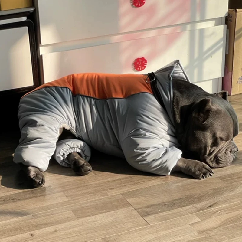 Ropa de invierno para perros grandes, abrigo cálido para mascotas, chaqueta impermeable, ropa Reversible para Galgo, Golden Retriever, ropa de Labrador - imagen 4