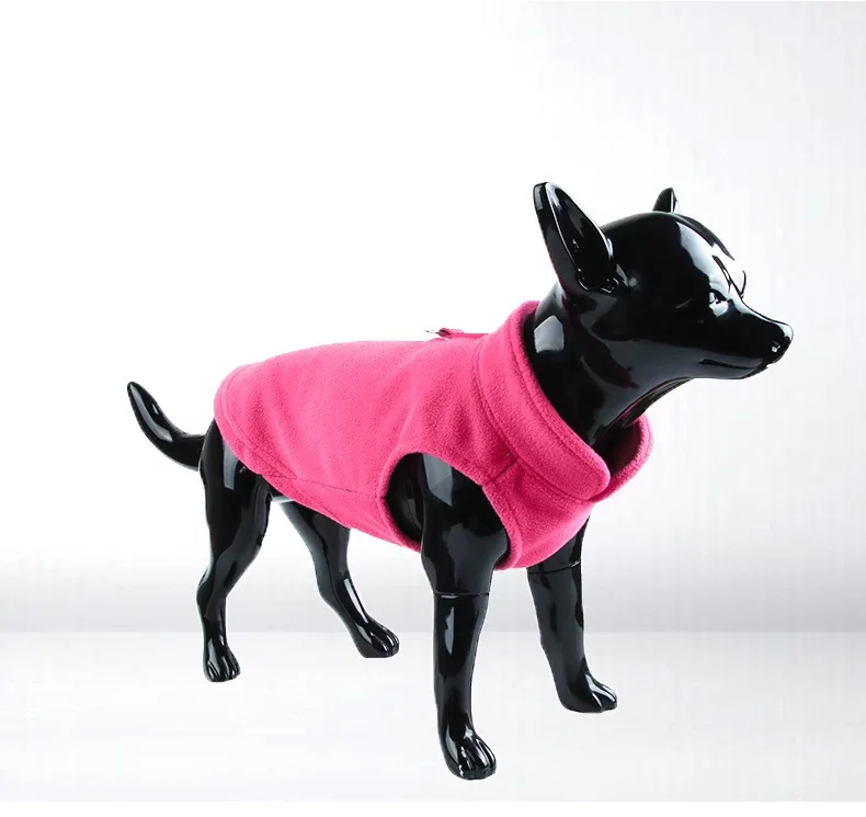 Ropa cálida de lana para perros, chaqueta para perros, chaleco con anillo en D para perros pequeños y gatos, disfraces de Bulldog Francés, abrigo para Chihuahua - imagen 4