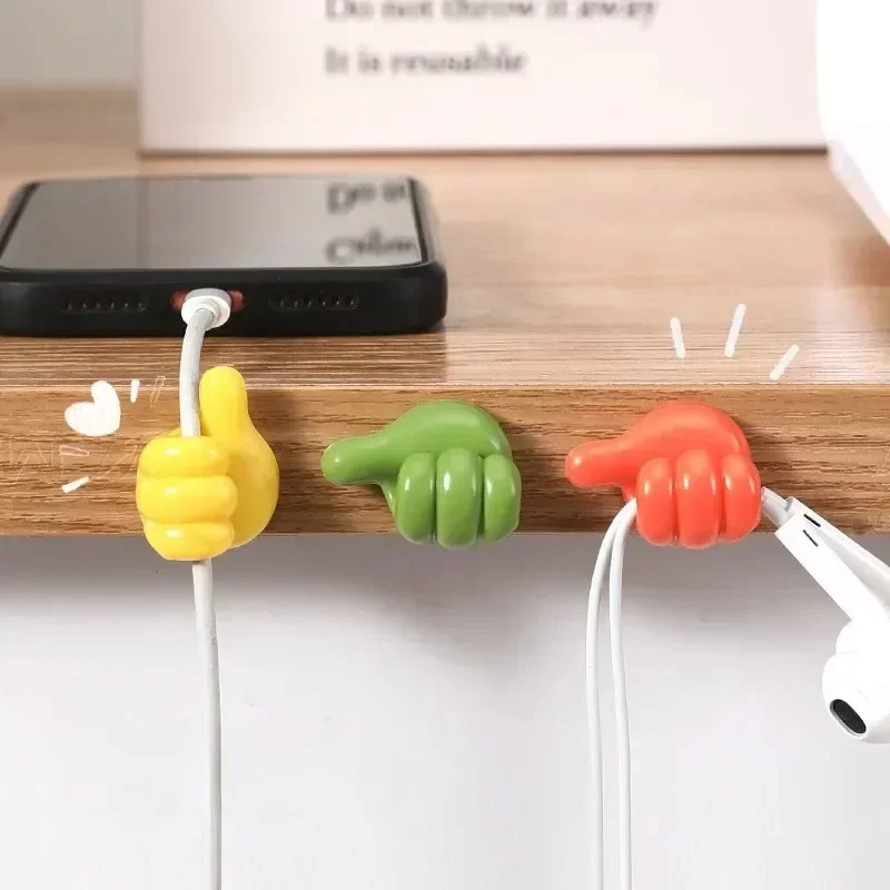 Gancho autoadhesivo para decoración de pared, gancho creativo de silicona para colgar llaves, Cable de datos para el hogar y la Oficina, organizador de escritorio, 5 uds. - imagen 2