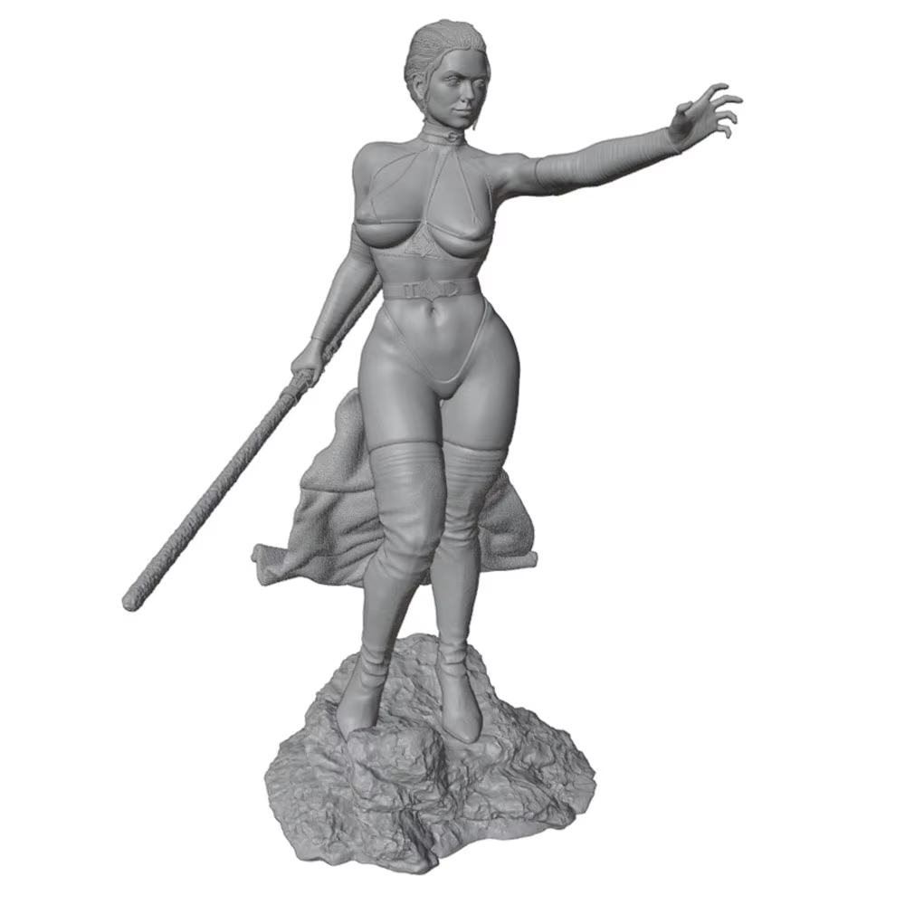 Modelo resina chica sensual 3D para decoración habitación – Sin montar - imagen 5