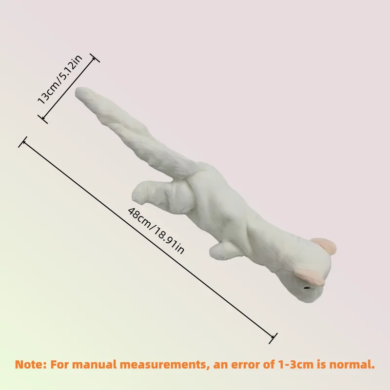 Lindo visón blanco grande relleno crudo indestructible perro de peluche de juguete con altavoz seguro perro juguetes resistentes perros diente cachorro resistente a masticar