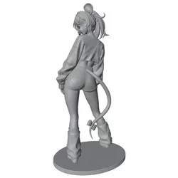 Figura de anime 1/24 impresa en 3D – Modelo gris para montar