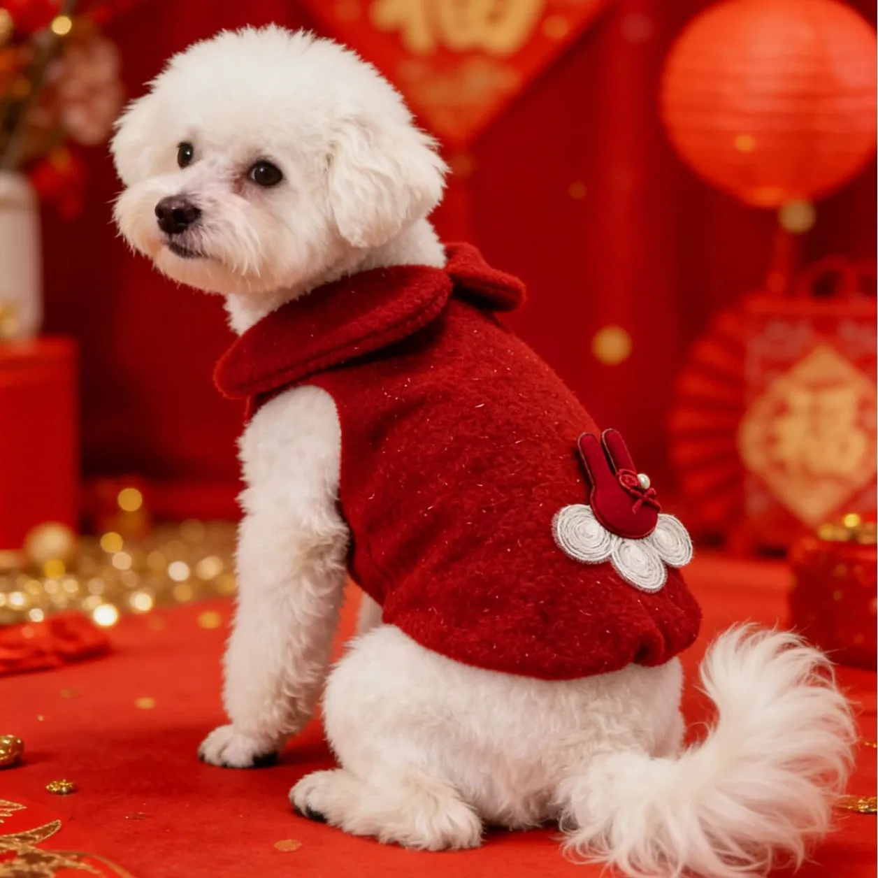 Abrigo peluche invierno estilo princesa para perros mini y cachorros - imagen 4