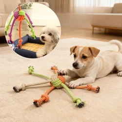 Nudo de cuerda resistente para perros – Juguete interactivo mordedor