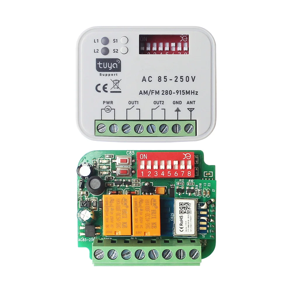 Tuya receptor WiFi para puerta de garaje multifrecuencia con mando - imagen 3