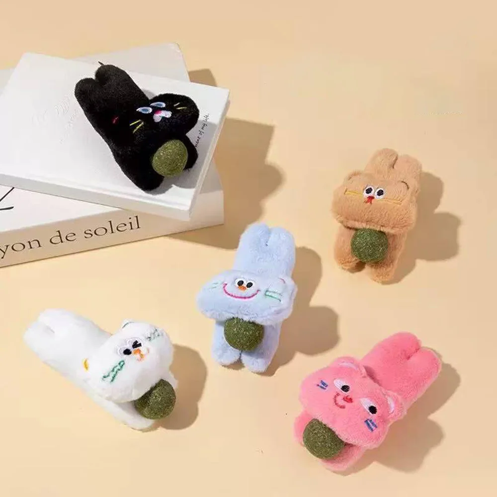 Juguete de peluche para gatos con bola de hierba gatera, muñeca resistente a masticar para limpieza de dientes y dentición, juguete interactivo para mascotas con gatito - imagen 2