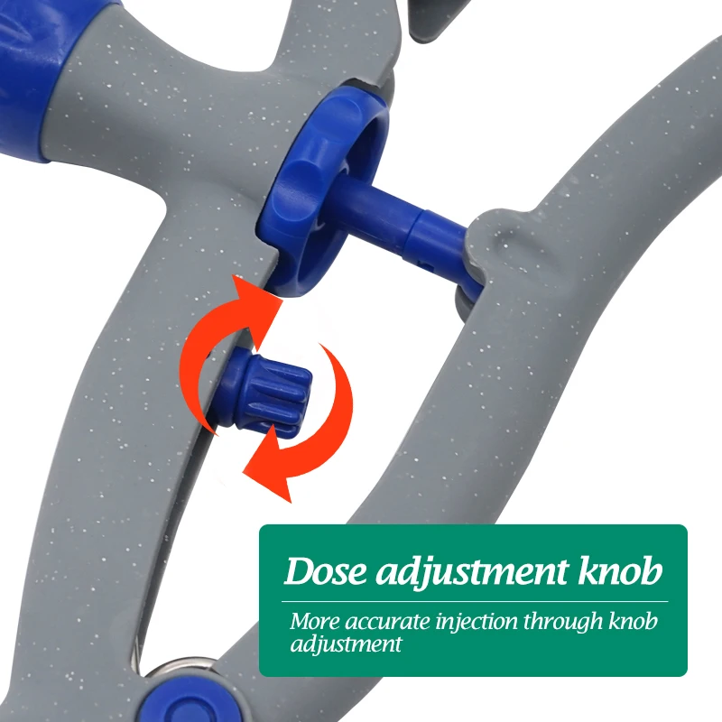 Jeringa veterinaria automática de inyección de vacuna continua de 1Ml/2Ml/5Ml con 10 agujas para ganado, cerdo, ganado, ovejas y pollo - imagen 5