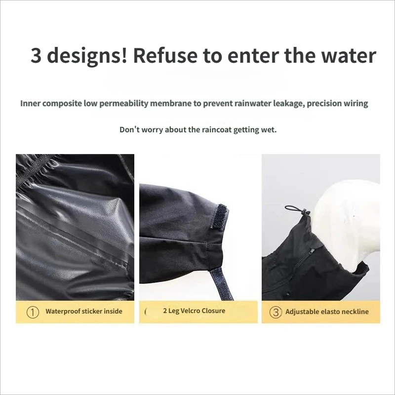 Impermeable ligero para perros - Traje de cuatro patas reflectante - imagen 2