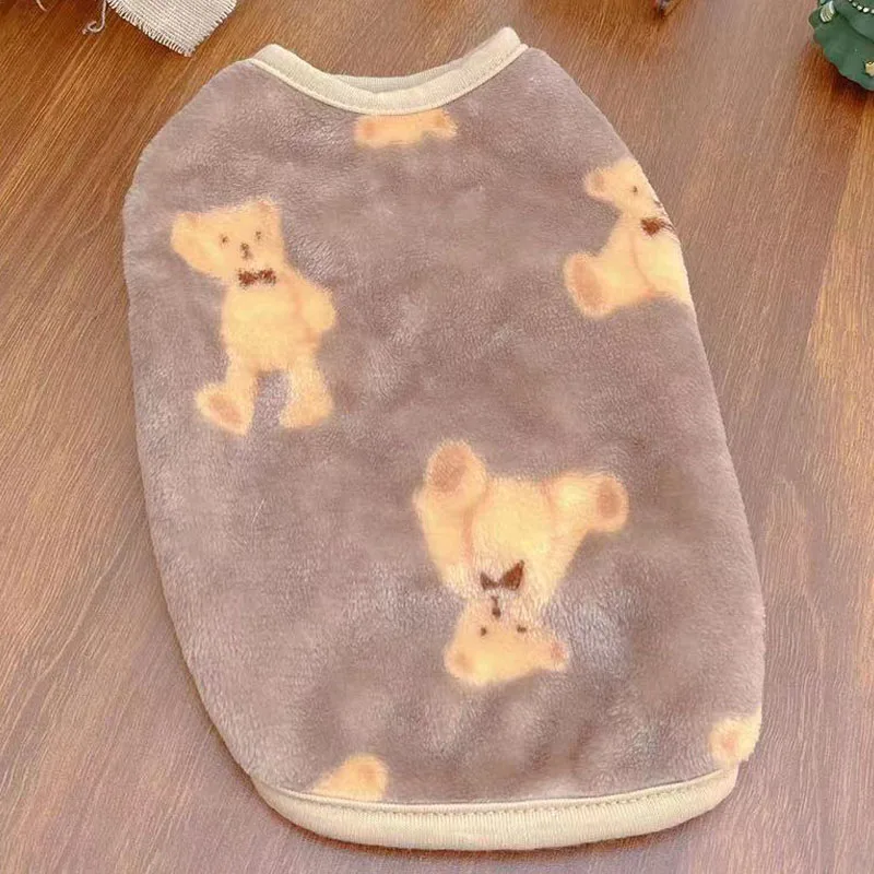 Otoño Invierno sudadera ropa blanco marrón pequeño mediano ropa para perros cachorro sin mangas Jersey con capucha disfraz Chihuahua caniche - imagen 5