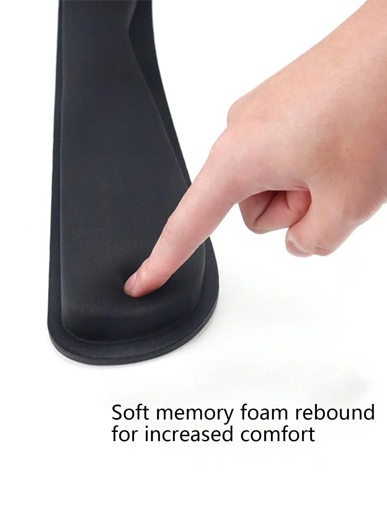 Reposamuñecas de espuma viscoelástica con Base de goma, almohadilla de muñeca ergonómica 3D para teclado de oficina, ordenador portátil, escritura, alivio del dolor, 1 ud. - imagen 4