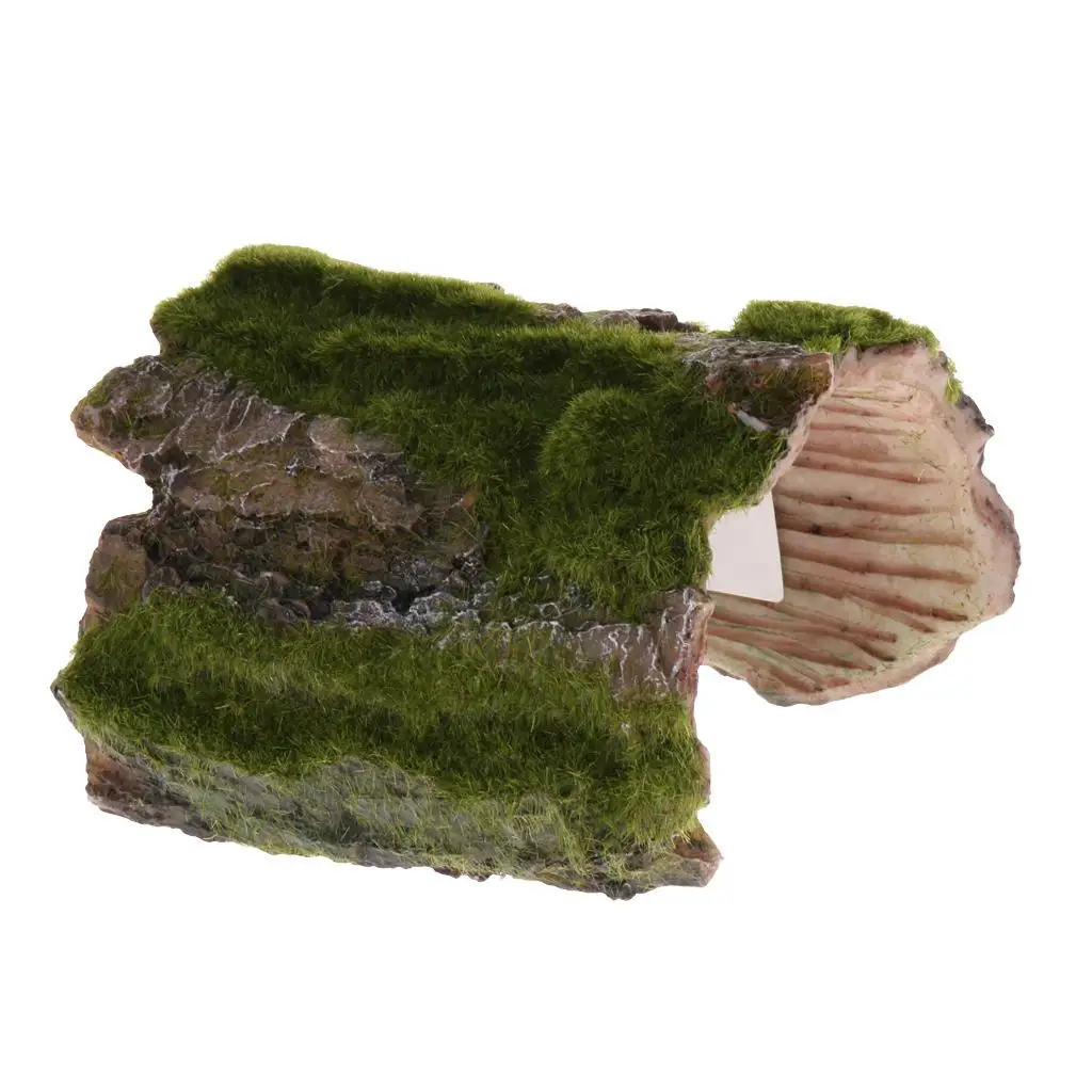Resin Tree Bark Bends Reptile Hides Cave Reptile Vivarium Decor for Home