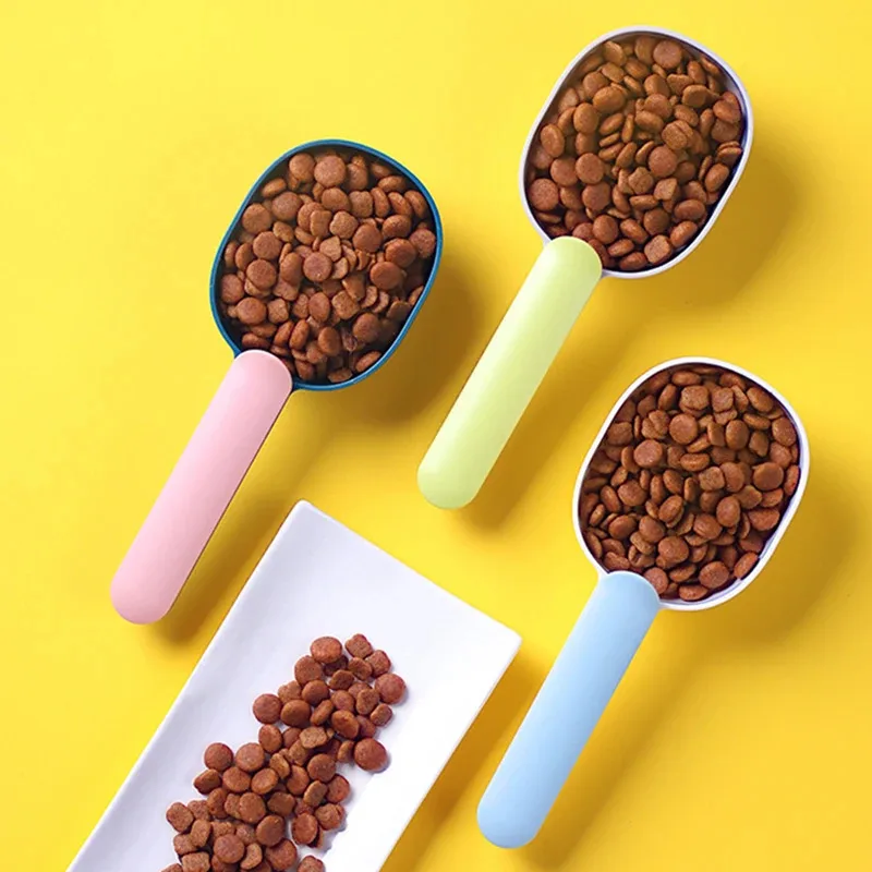 Una cuchara para comida para mascotas, multifuncional 2 en 1 con mango de clip sellado, adecuada para gatos y perros, pájaros, cuchara para alimentar conejos - imagen 2