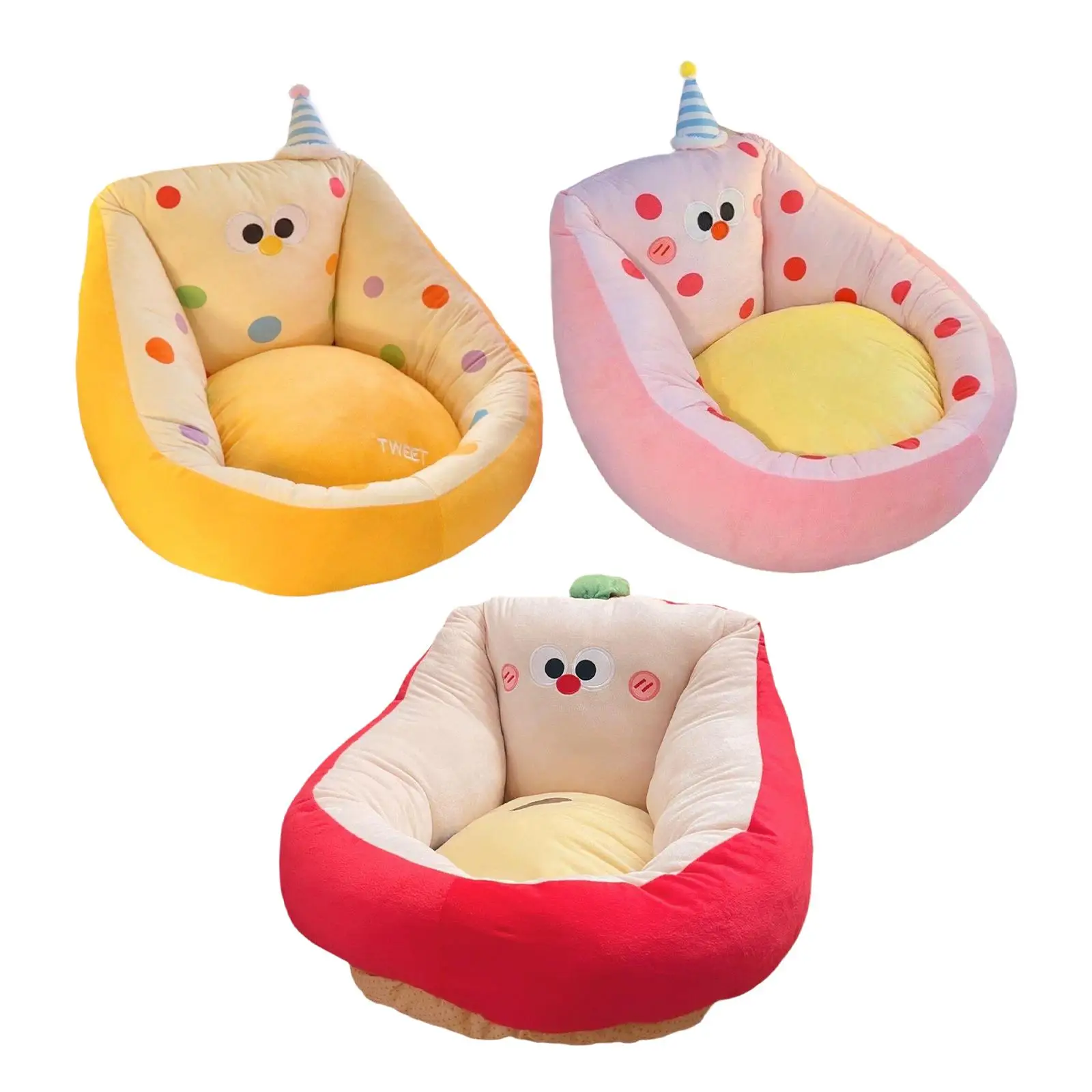 Cojín para silla, bonito y suave, divertido cojín de asiento relleno para sala de juegos, sala de estar para niñas y mujeres - imagen 2