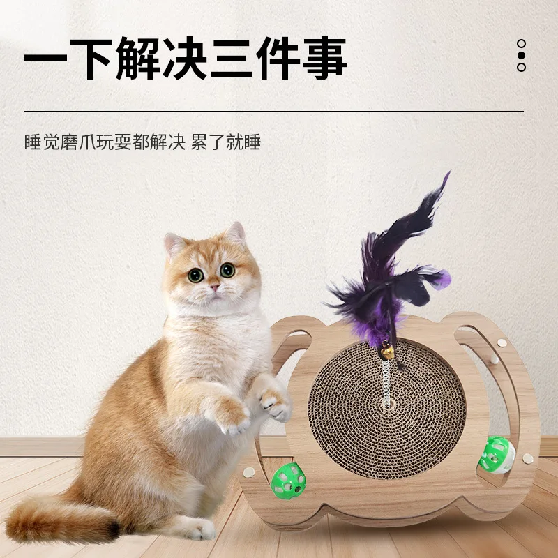 Tablero rascador para gatos, resistente al desgaste, sin chip, papel corrugado Triangular Vertical, amoladora de garras para gatos, puede tumbarse firmemente, juguete para mascotas - imagen 3