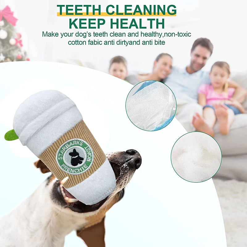 Juguete chirriante para masticar mascotas, juguete de pana de felpa para dentición, suministros de entrenamiento para perros pequeños - imagen 3