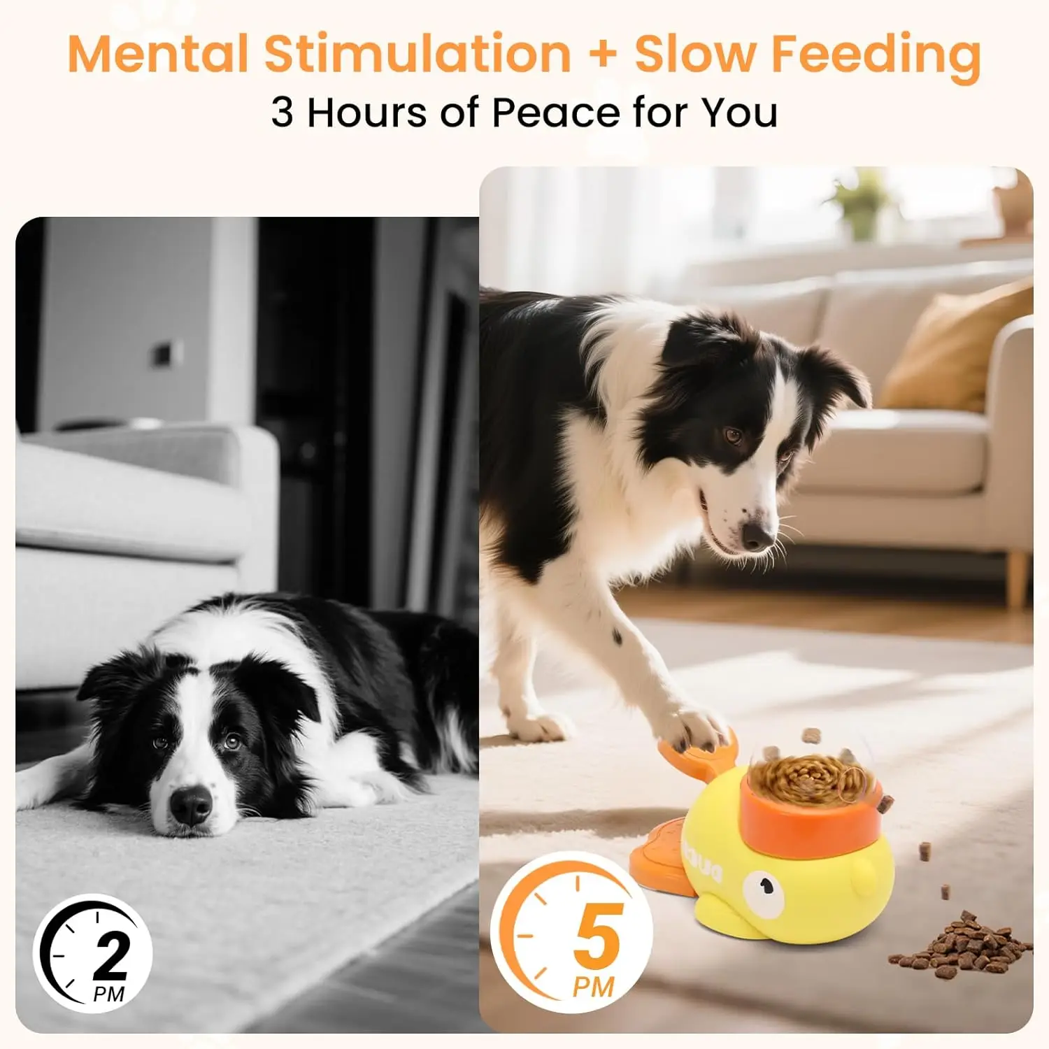 Rompecabezas interactivo para perros, juguetes antideslizantes, dispensador de comida, juguete de dibujos animados, pato, estimulación Mental, alimentador lento para perros y ansiedad - imagen 5