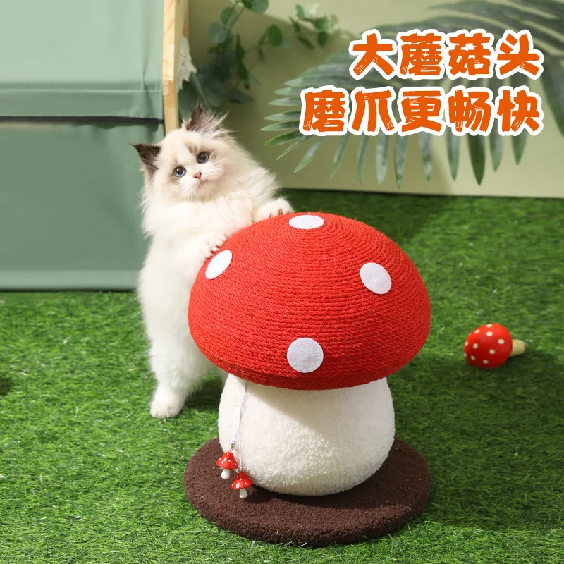 Rascador pequeño con bola de sisal para gatos - Resistente y sin residuos - imagen 3