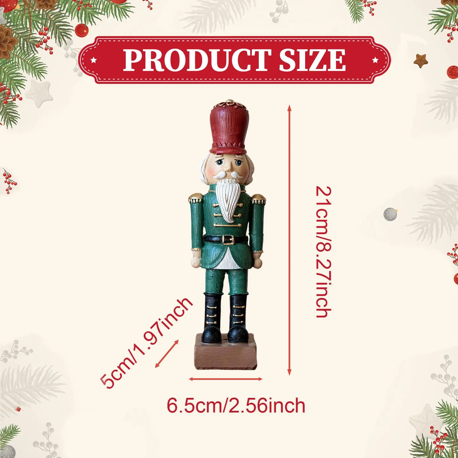 Christmas Nutcracker Figure Nutcracker Figure Decor Crafts Traditional Decorative Tabletop Figurine for Dorm Fireplace Table