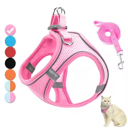 Arnés reflectante con correa para perros pequeños Chihuahua y gatos