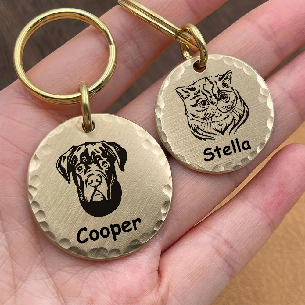 Etiquetas identificativas de latón para collar de perro y gato - imagen 4