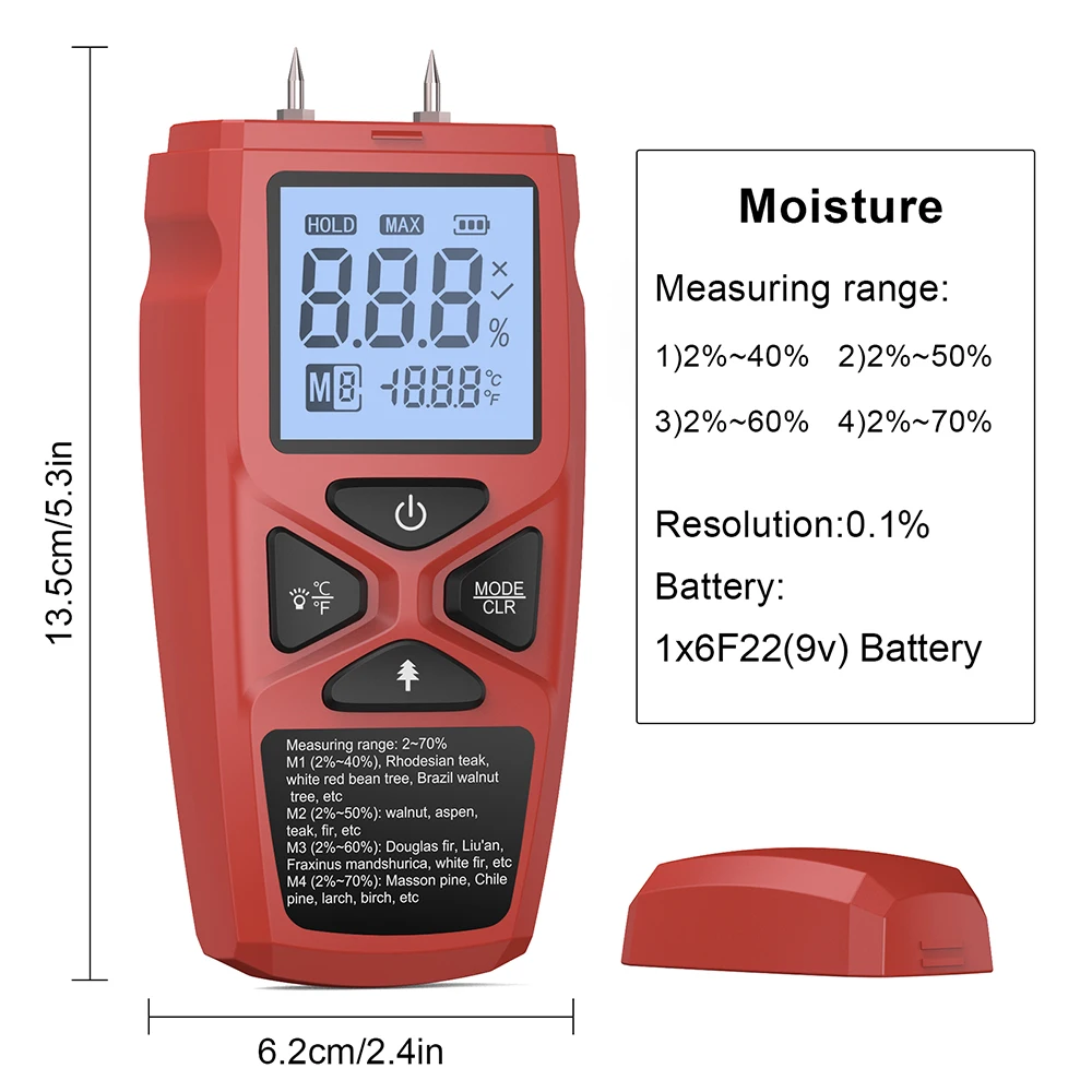 Medidor de humedad digital LCD para casa – Ideal gatos y perros