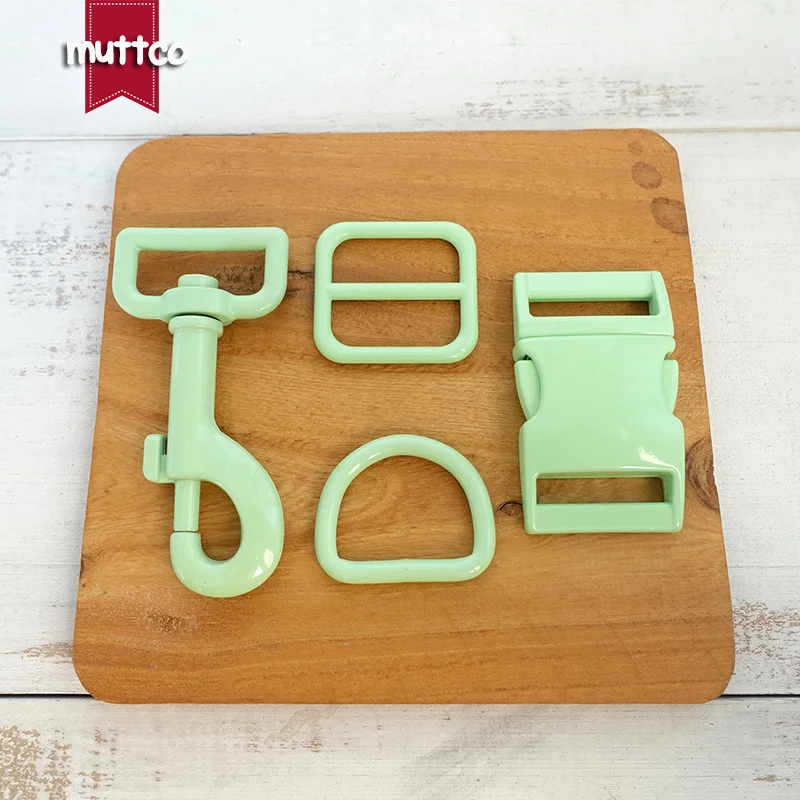 50 juegos por lote, conjunto de accesorios para Collar de perro DIY con hebilla de Metal, hebilla ajustable, anillo en D y cierre de Metal para perro en 2 tamaños, 7 colores - imagen 4