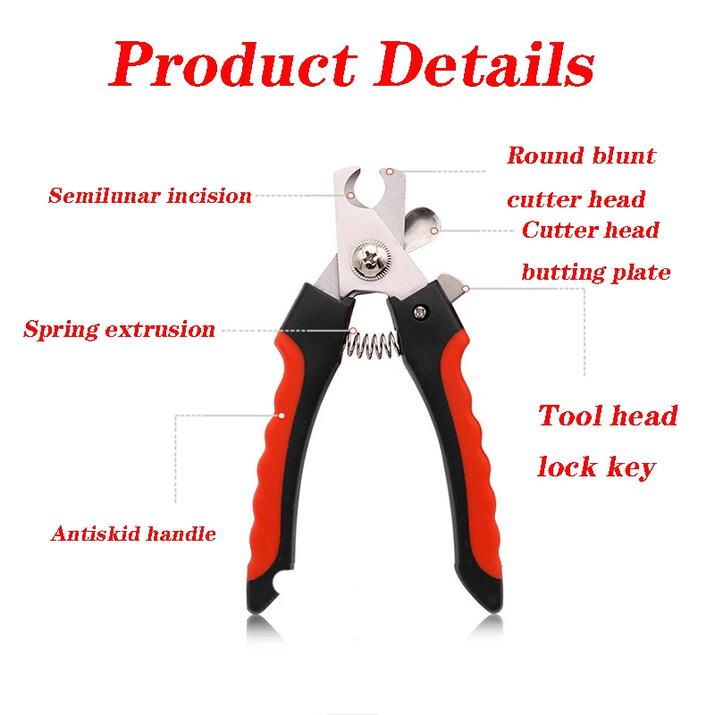 Cortauñas para mascotas, cortaúñas para perros grandes, cortaúñas, tijeras multifuncionales para gatos de peluche, juego de dos piezas, cortaúñas para perros - imagen 3