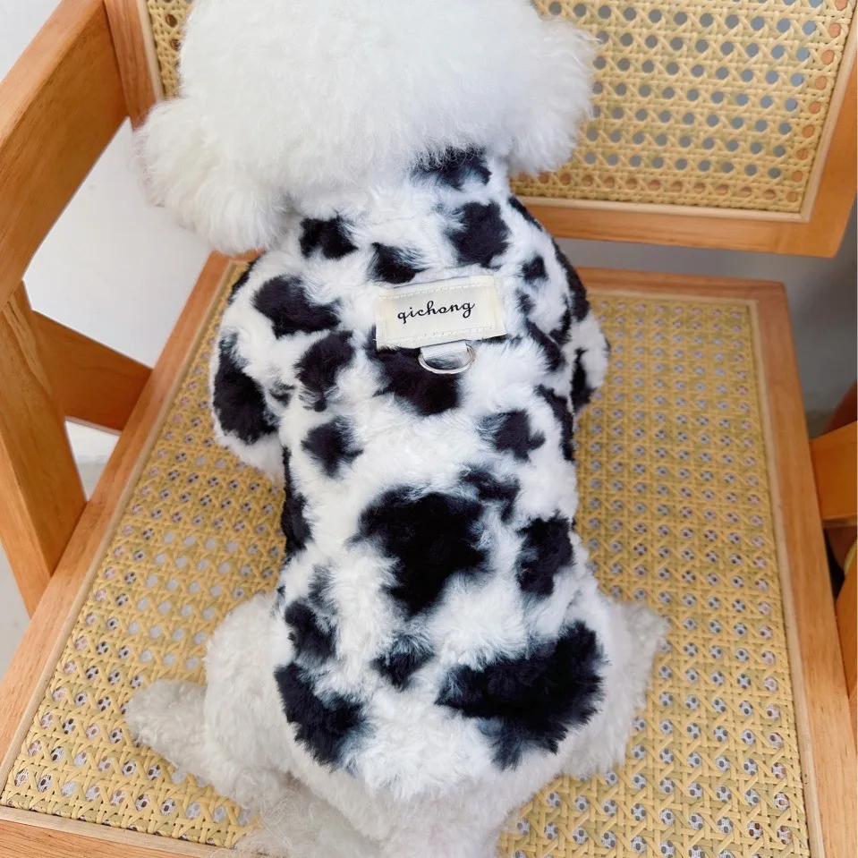 Abrigo de lana de cordero para perros, Otoño/Invierno, oso de peluche, Snowy Plus, Sudadera con capucha cálida de lana, abrigo de felpa, ropa para perros pequeños - imagen 3