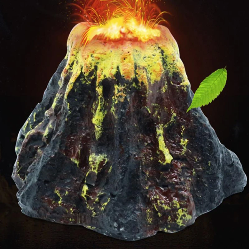 Tanques de peces, simulación de paisajismo, volcán, accesorios para acuario, adornos de rocalla, bomba de aireación, tubo de oxigenación de piedra de burbuja - imagen 2