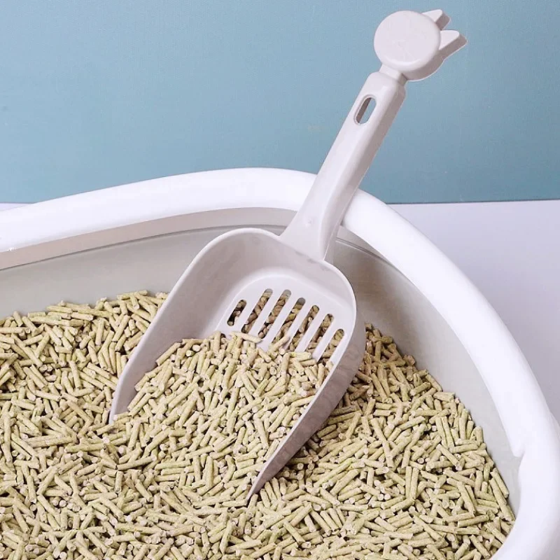 Pala de arena para gatos, pala de arena colgante para gatos, pala de arena pequeña para gatos, inodoro limpio, pala de arena con mango bonito para suministros para gatos - imagen 4