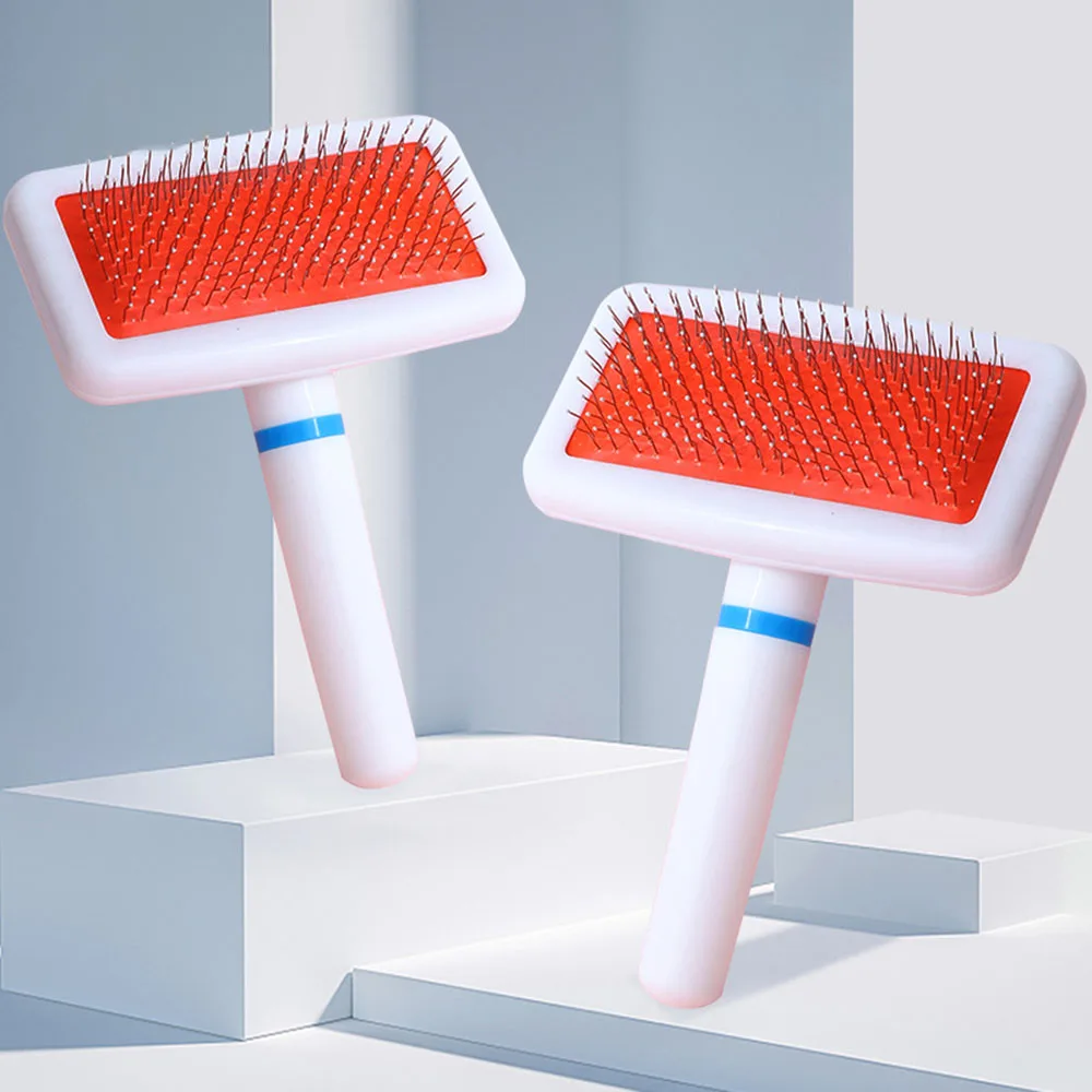 Peine para perros con mango, peine clásico con cojín de aire para mascotas, cepillo para el cuidado, agarre cómodo, adecuado para perros de varias razas