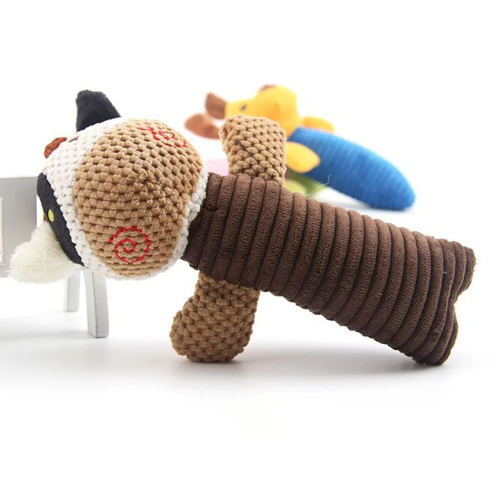 Juguete chirriante de peluche para gatos, muñeca masticable Molar resistente a mordeduras, juguete interactivo para mascotas de juguete para aliviar el aburrimiento, relleno suave - imagen 2