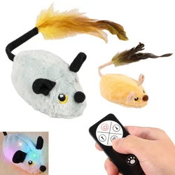 Ratón LED interactivo para gatos – Juguete recargable con luz