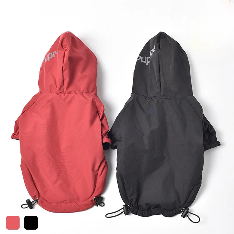 Otoño Invierno mascota perro impermeable abrigo cálido algodón chaqueta con capucha la cara del perro perros pequeños gato ropa reflectante para mascotas abrigo de invierno - imagen 2